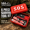 6-Piece SOS Survival Tool Kit with Compact Storage Tin