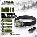 MH1 Rechargeable Motion Sensor LED/COB Headlamp with 6600mAh Charging Case