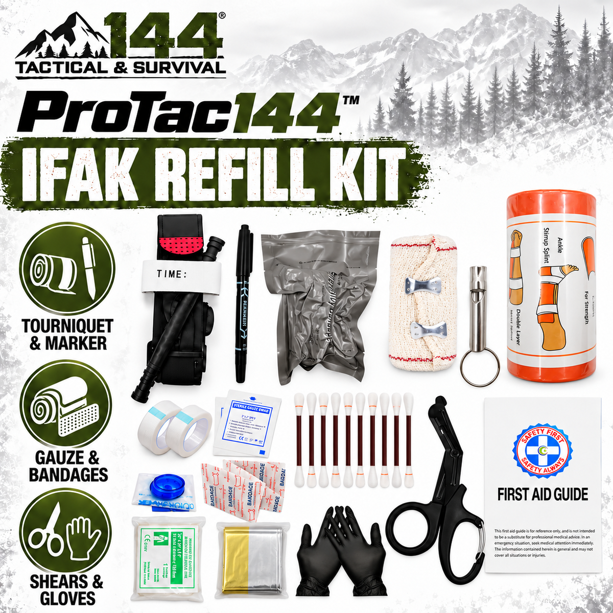 ProTac144 Trauma IFAK Response Kit (Pre-filled)