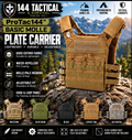 144 Basic MOLLE Plate Carrier – Adjustable 600D Tactical Vest