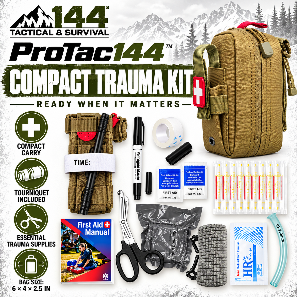 EDC Emergency IFAK (Individual First Aid Kit), First Responder Ready IFAK.