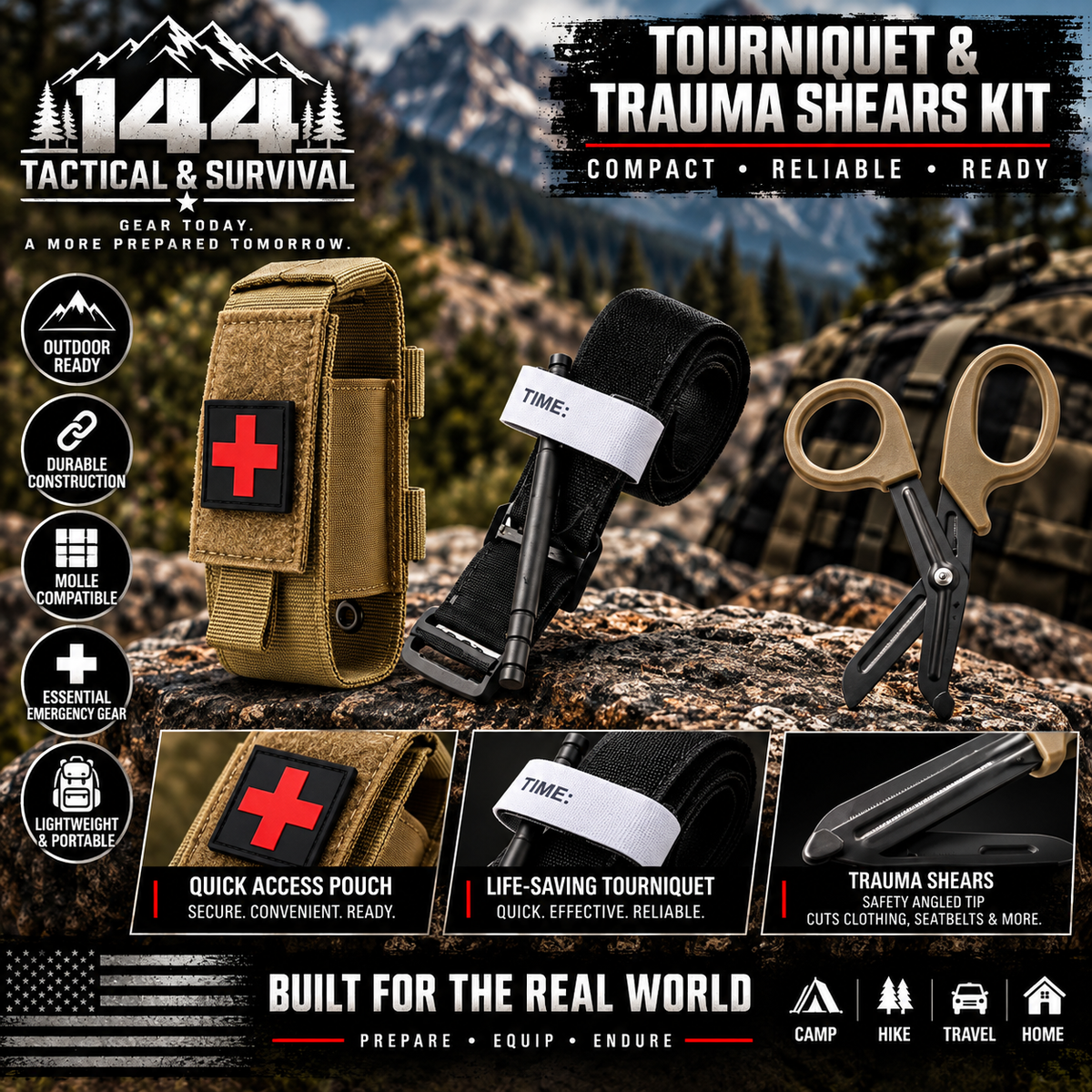 MOLLE Tourniquet & Trauma Shears Kit