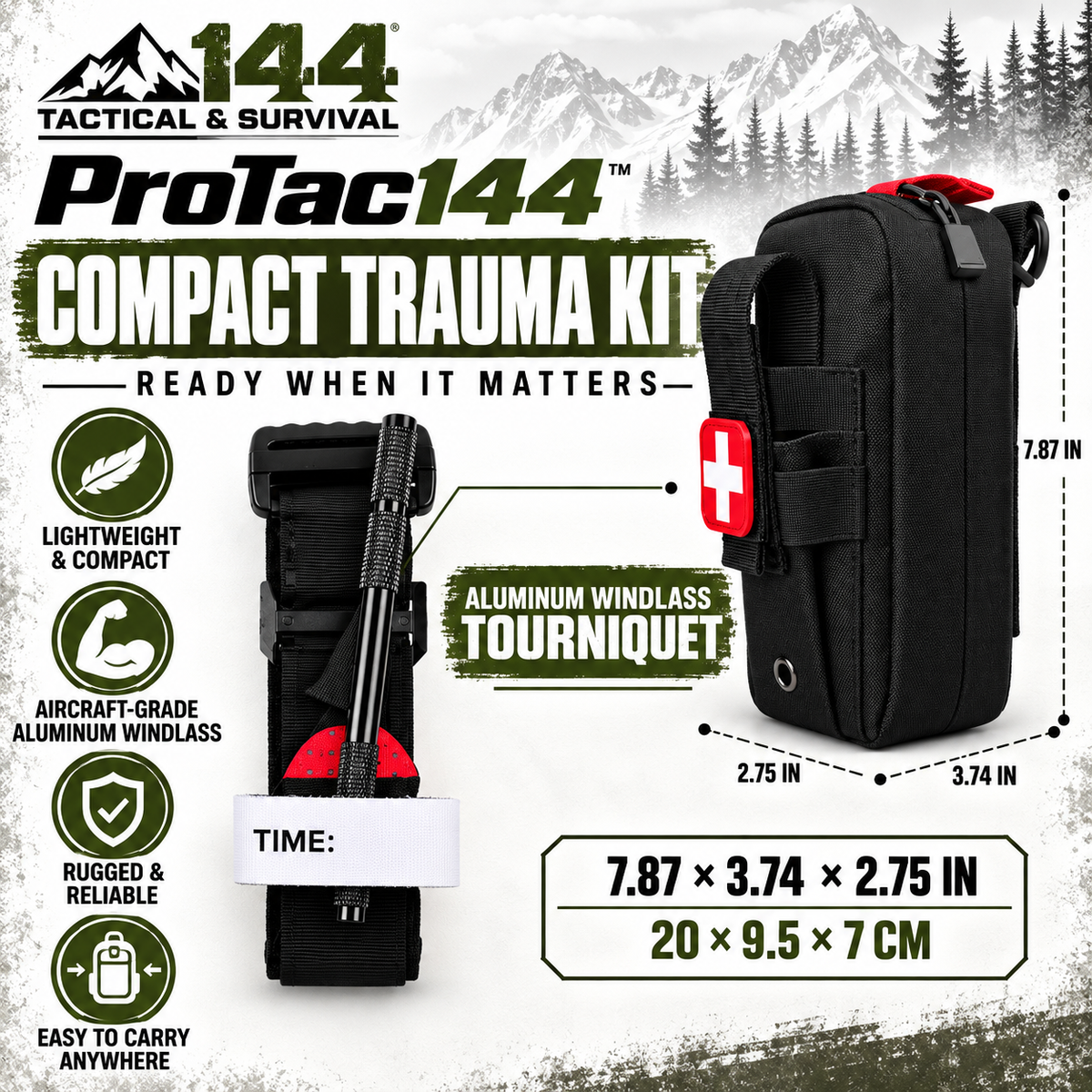 EDC Emergency IFAK (Individual First Aid Kit), First Responder Ready IFAK.