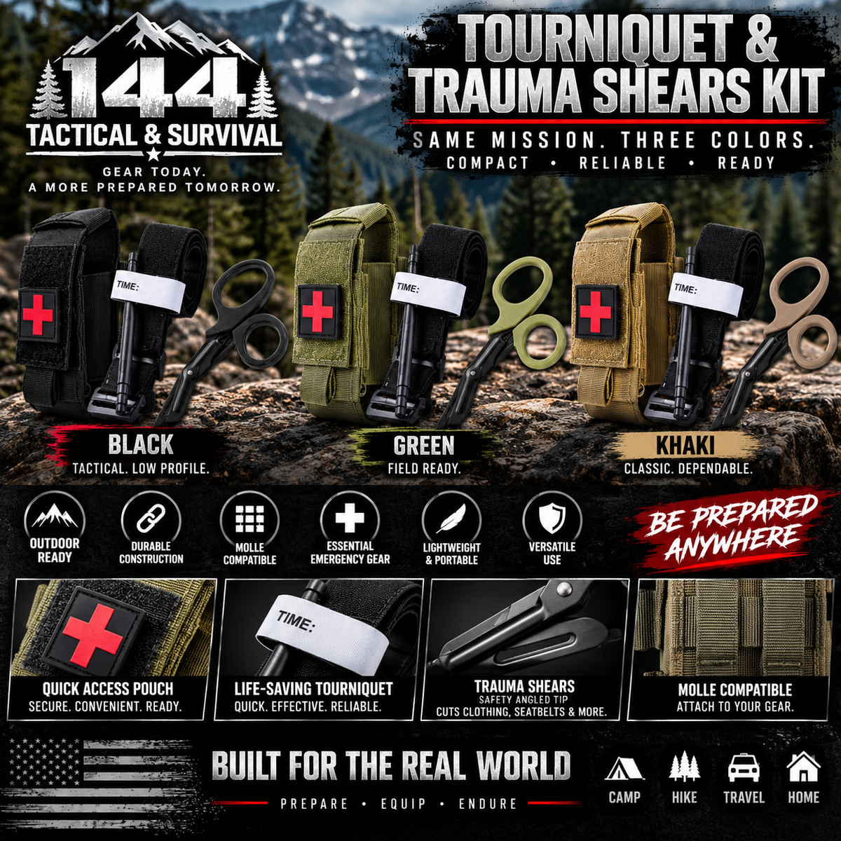 MOLLE Tourniquet & Trauma Shears Kit