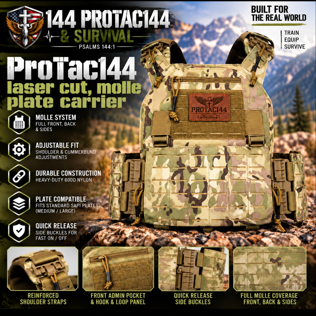 ProTac144 Laser-Cut MOLLE Tactical Plate Carrier