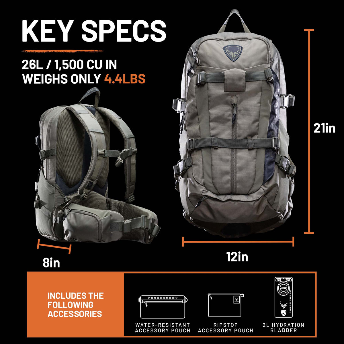 The Forge Creek® Icon Pro Day Pack | 144 Tactical