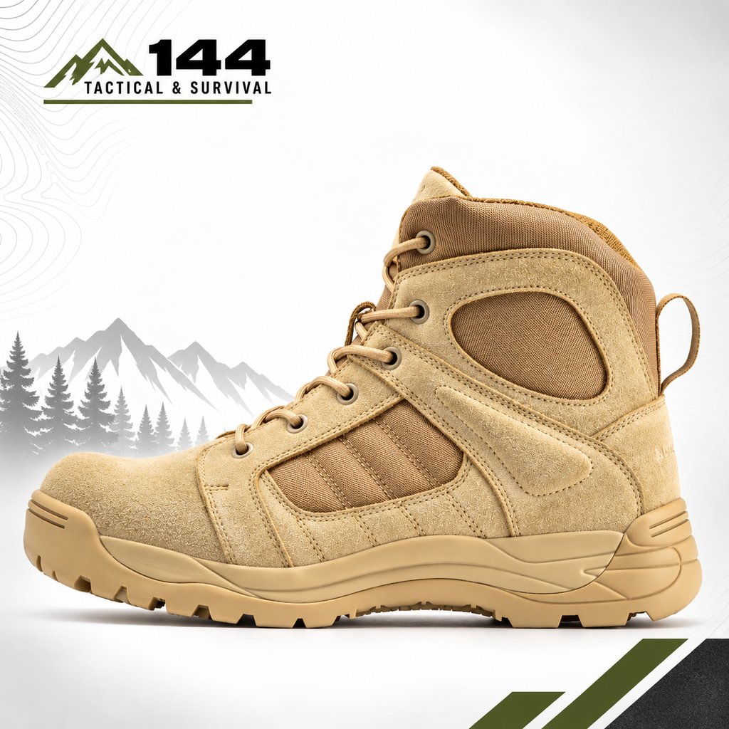 Botas Pro Sand Men's 6 inch Side Zipper Rubber Sole Tactical Boots BMP110