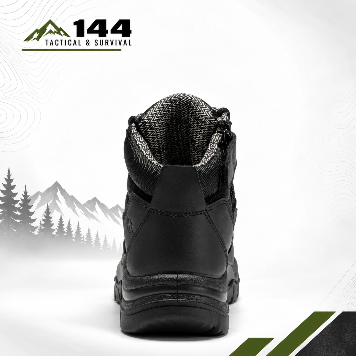 ROCKROOSTER Avalon Black 6 Inch Zip-sided Composite toe Leather Work Boots CP213BK