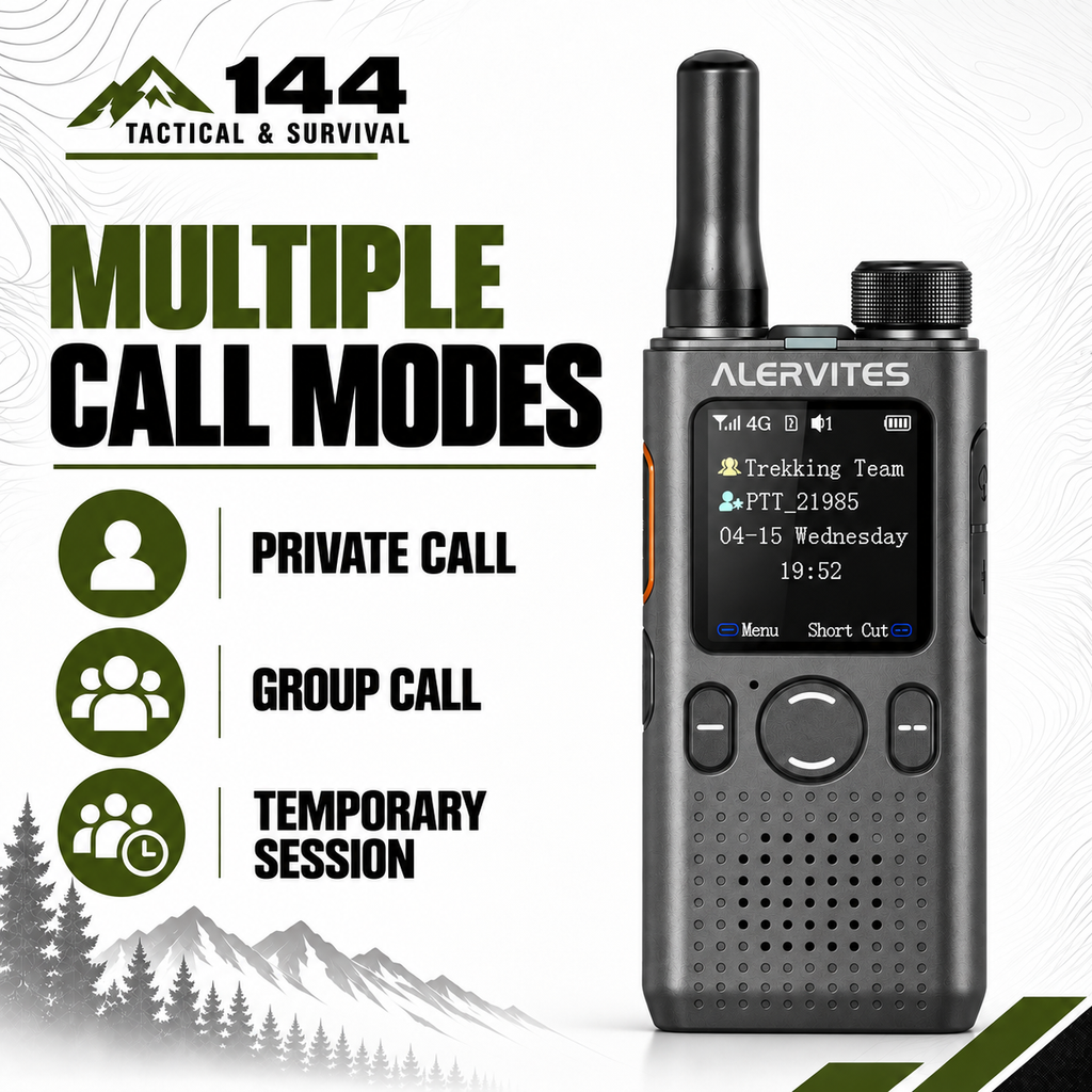 ALERVITES AT1 POC Two Way Radio | Lifetime Free Global Service, Freely Create & Manage Teams, 4G/5G Cellular Network