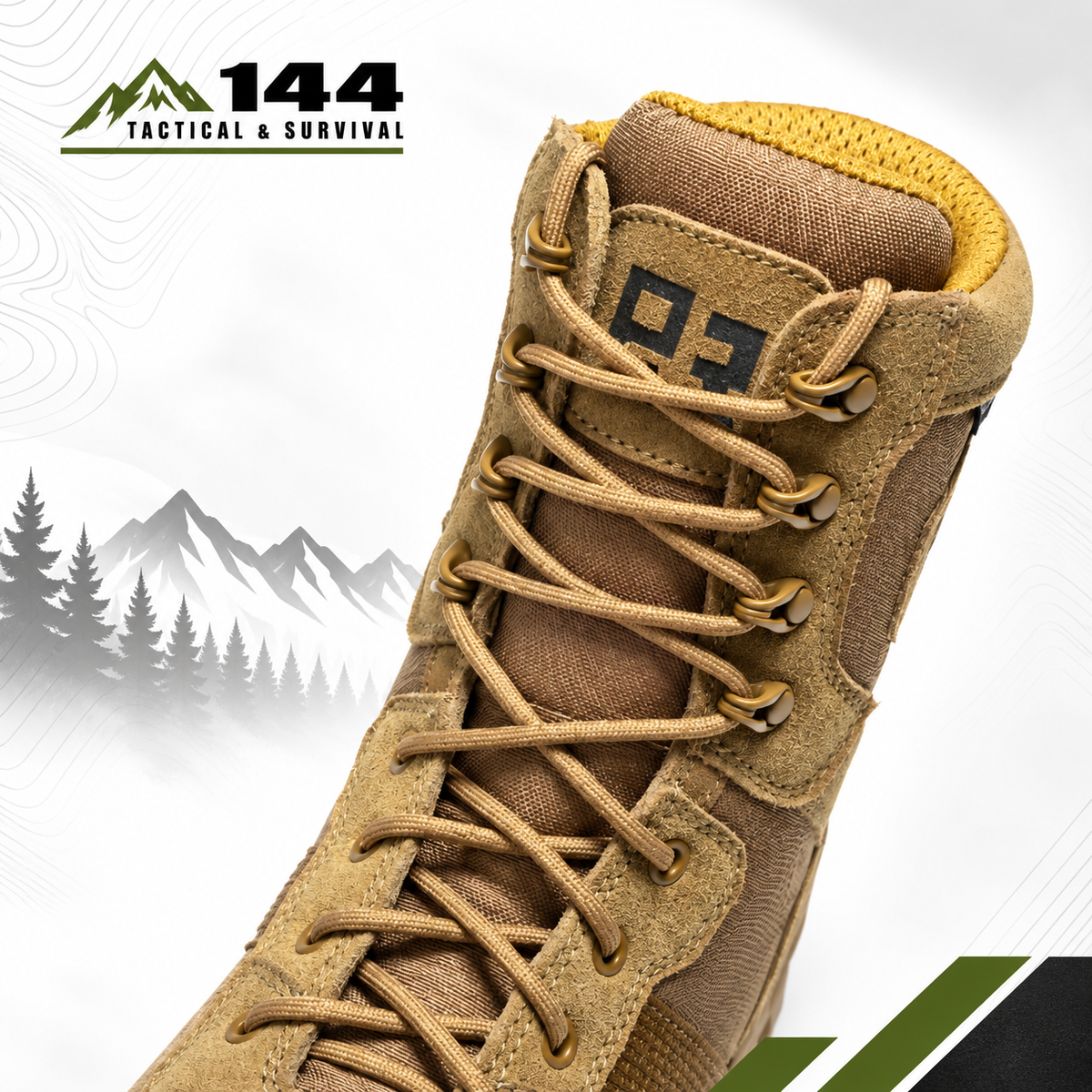 ROCKROOSTER Colmar Coyote 8 inch Suede Leather Waterproof Tactical & Military Boots AB500