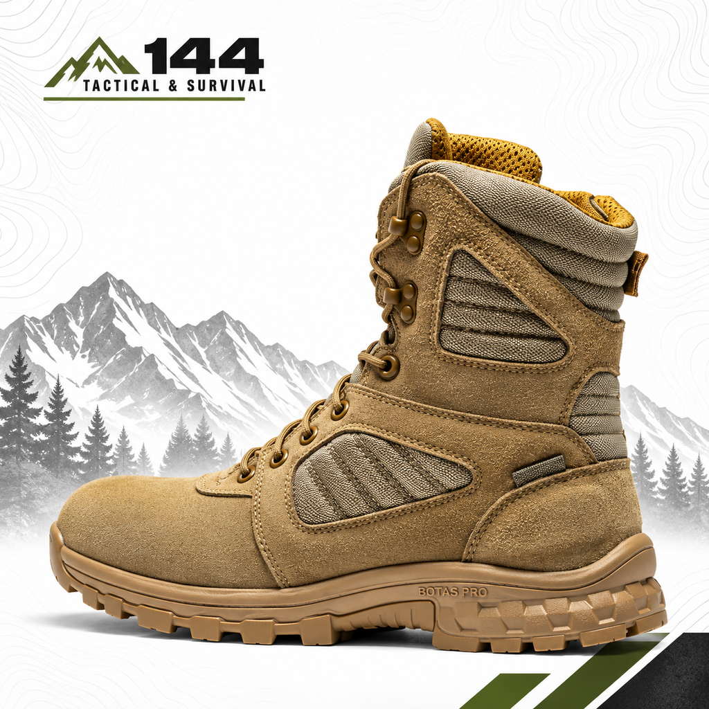 ROCKROOSTER Burano Coyote 8 inch Suede Leather Waterproof Tactical & Military Boots AB540