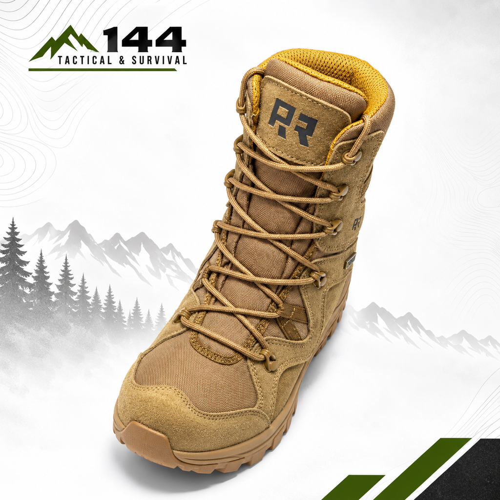 ROCKROOSTER Colmar Coyote 8 inch Suede Leather Waterproof Tactical & Military Boots AB520