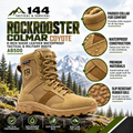 ROCKROOSTER Colmar Coyote 8 inch Suede Leather Waterproof Tactical & Military Boots AB500