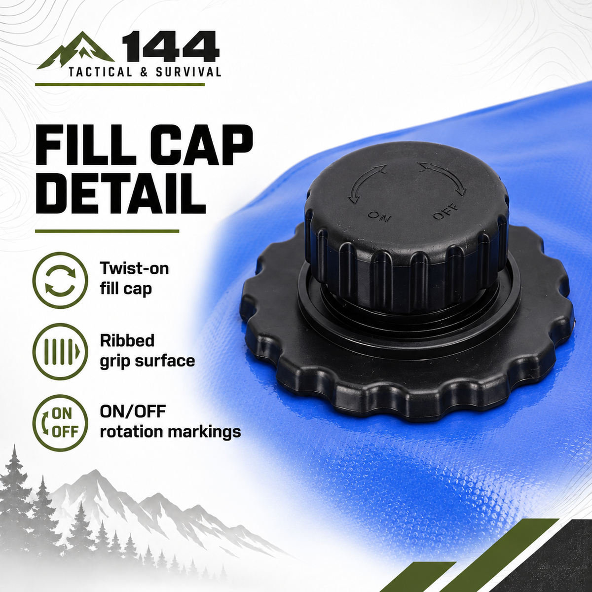 29 Gallon/110L Collapsible PVC Soft Water Storage Bladder.  Camping, Emergency Prep, and Firefighting,