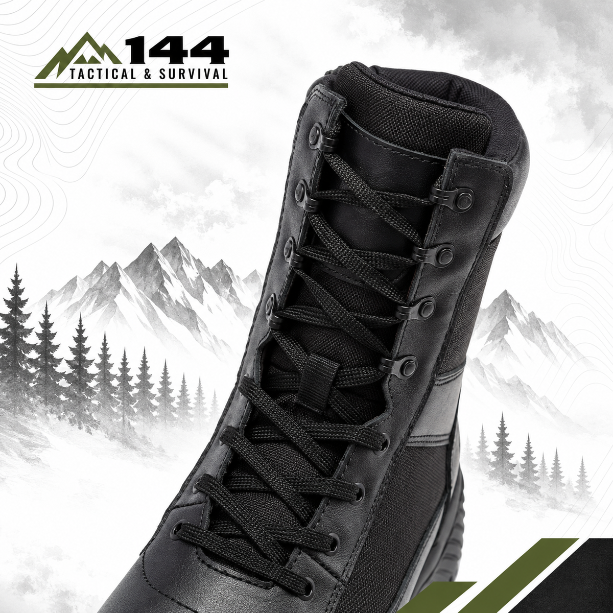 Botas Pro Black Men's 8 inch Side Zipper Military Tactical Boots BP703