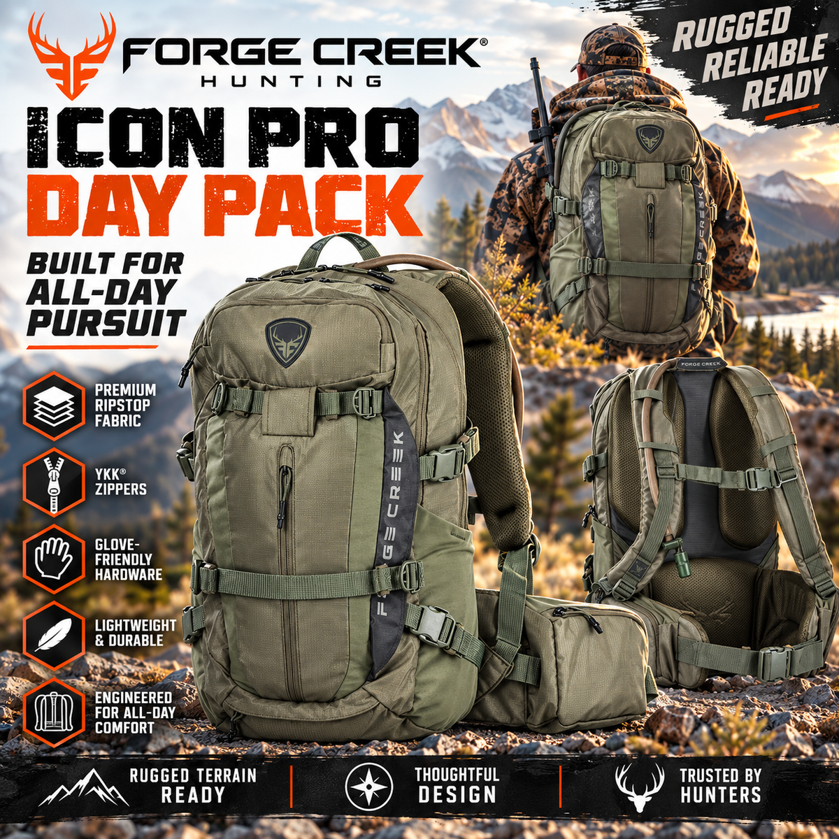 The Forge Creek® Icon Pro Day Pack | 144 Tactical