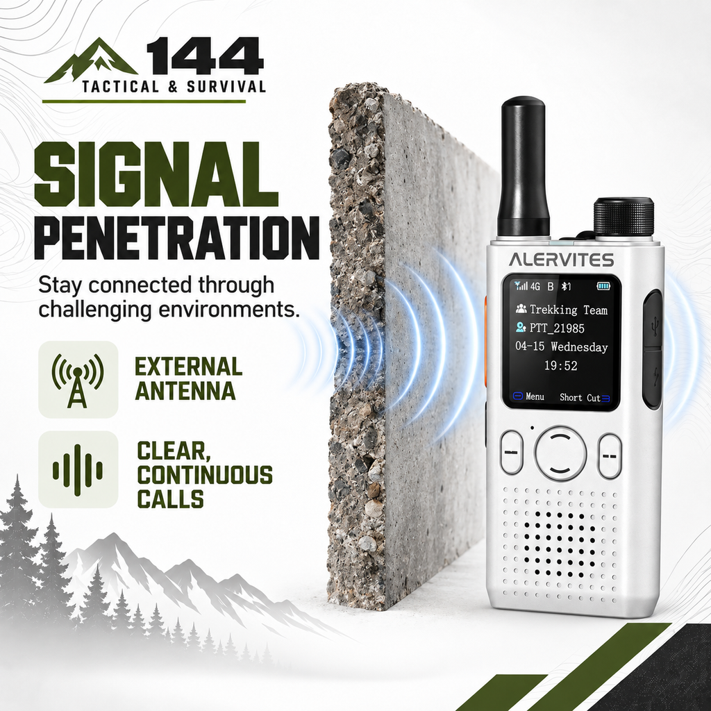 ALERVITES AT1 POC Two Way Radio | Lifetime Free Global Service, Freely Create & Manage Teams, 4G/5G Cellular Network