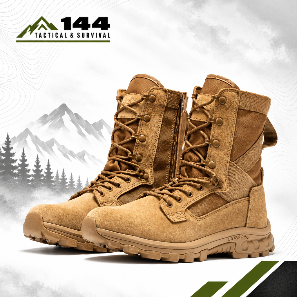 Botas Pro Sand Men's 8 inch Side Zipper Military Tactical Boots BP401