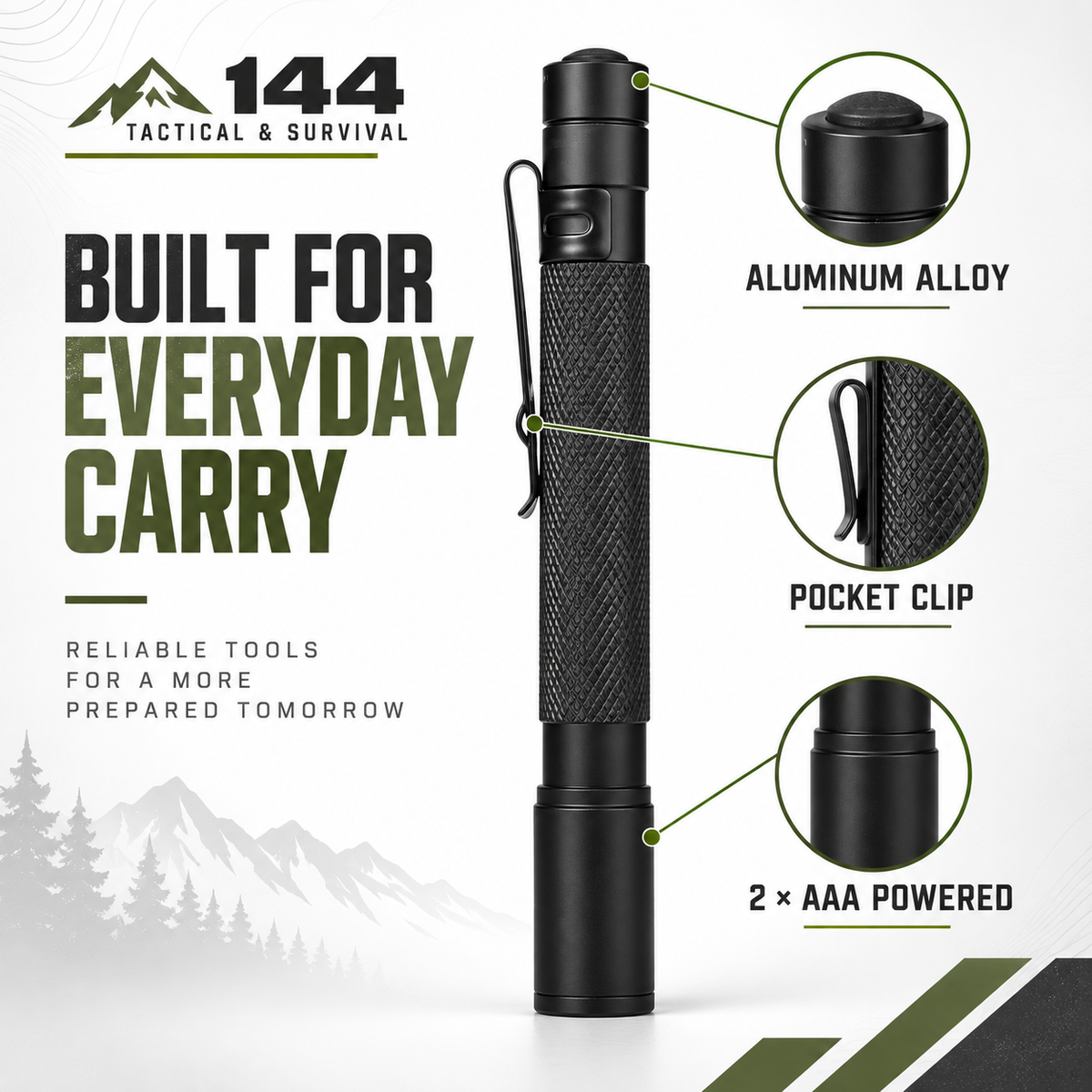 150-Lumen EDC Tactical LED Penlight