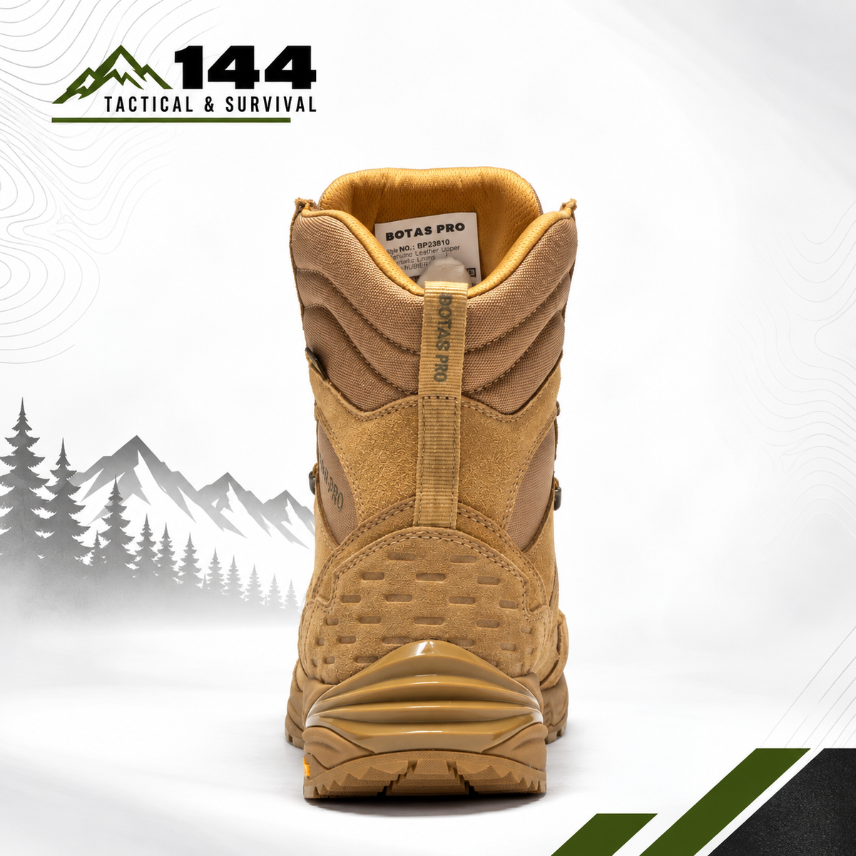 Botas Pro Sand 8 Inch Waterproof Tactical Boots with VIBRAM® Traction Lug Outsole  BP22810