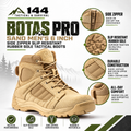 Botas Pro Sand Men's 6 inch Side Zipper Rubber Sole Tactical Boots BMP110