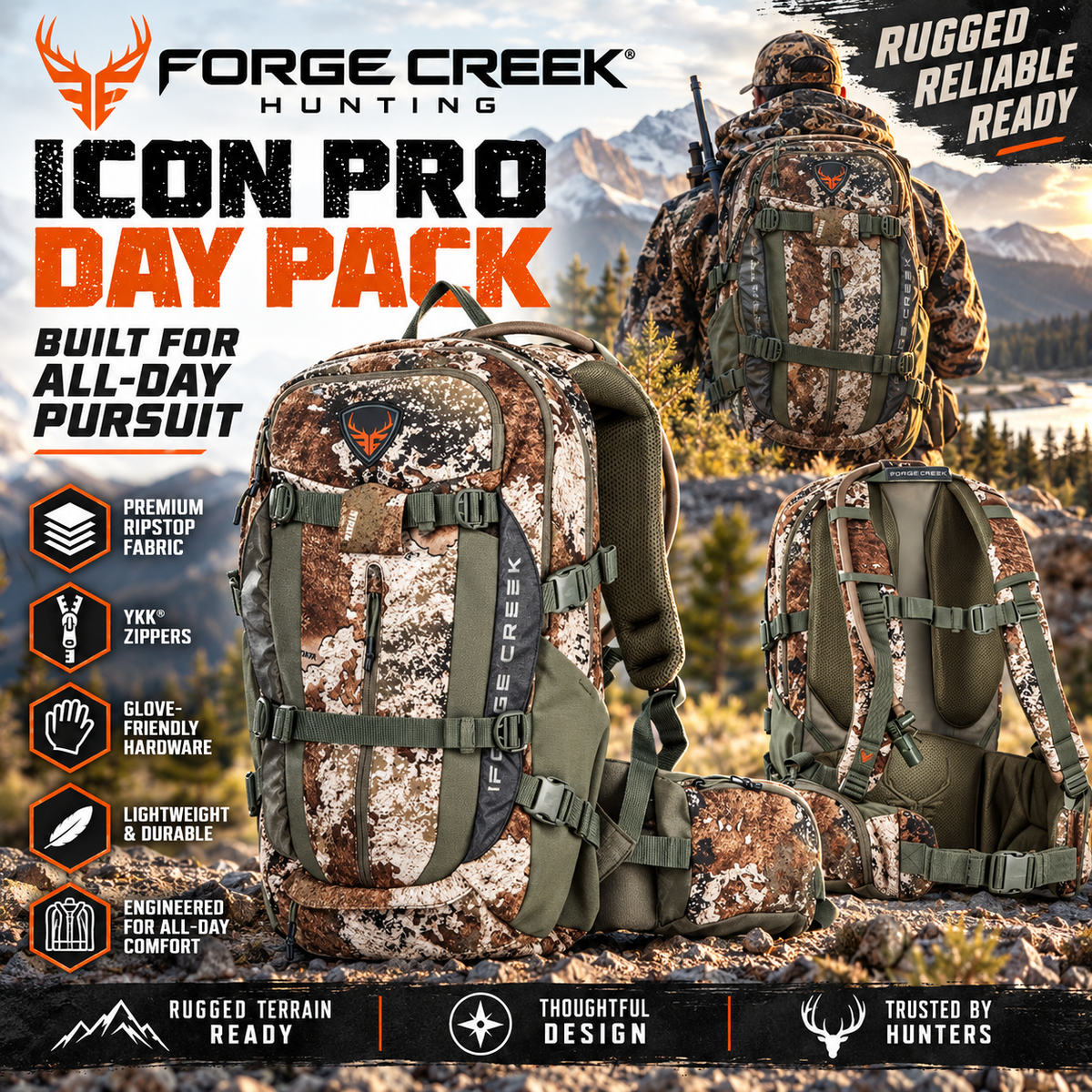 The Forge Creek® Icon Pro Day Pack | 144 Tactical