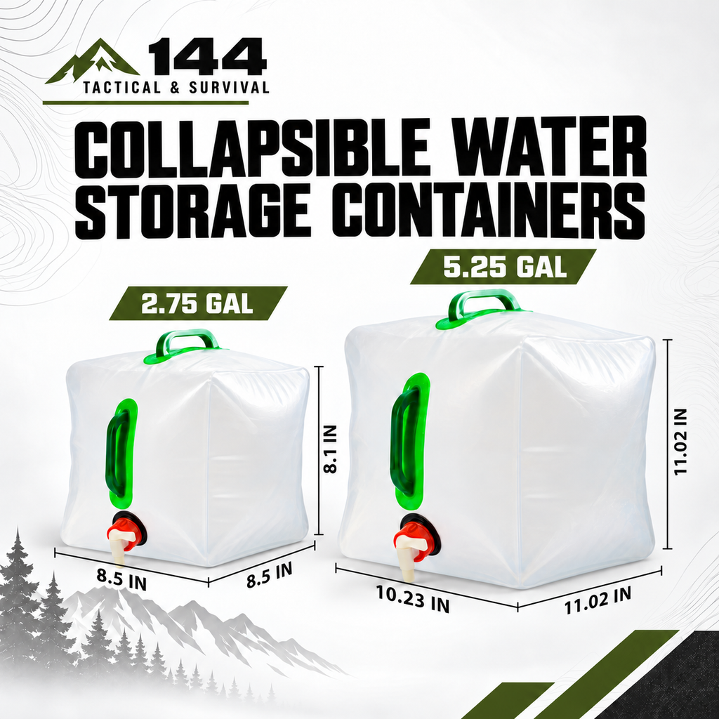 5L/10L/15L/20L Collapsible Water Storage Container W/Leakproof Tap & Carry Handle, Portable for Camping/Hiking/Emergency