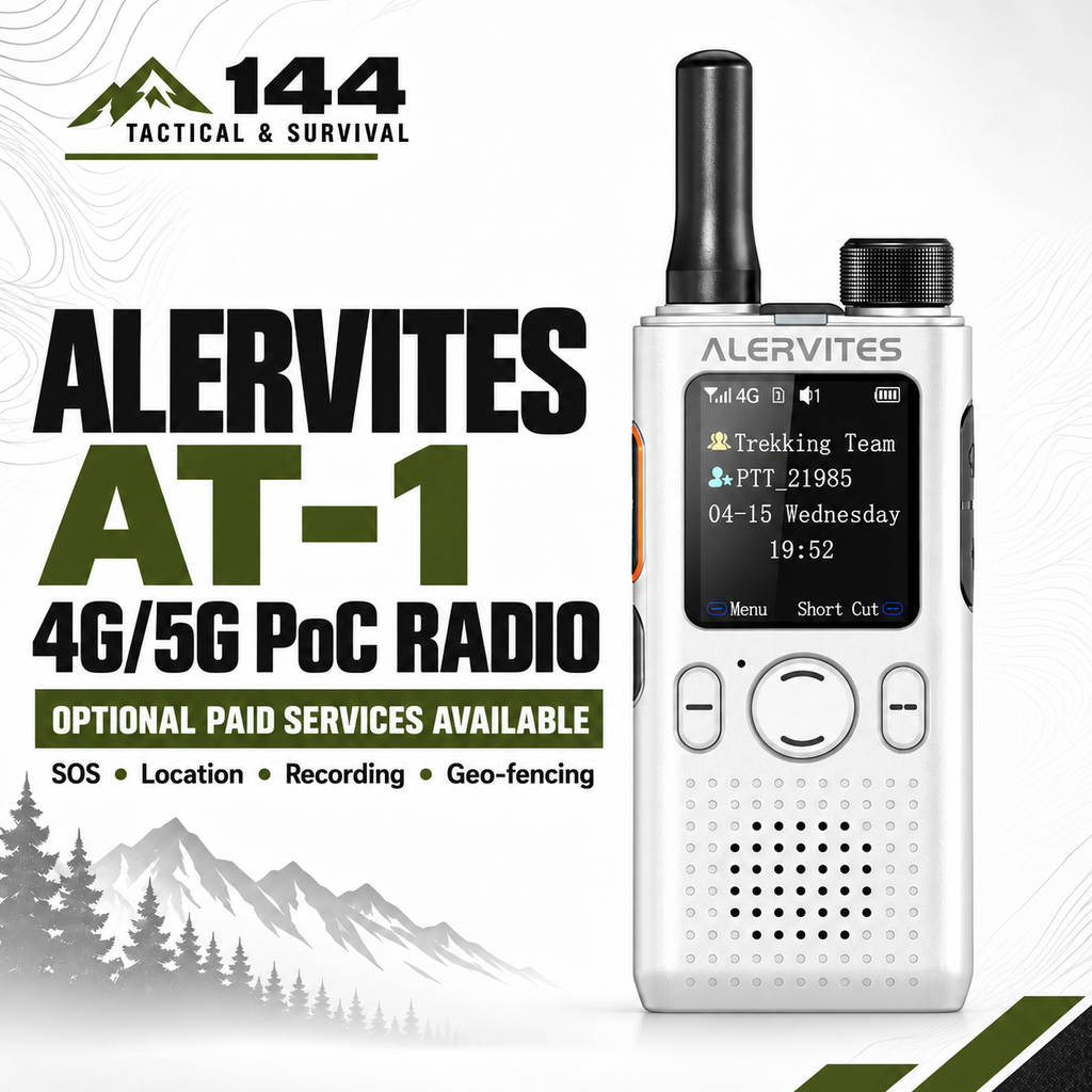 ALERVITES AT1 POC Two Way Radio | Lifetime Free Global Service, Freely Create & Manage Teams, 4G/5G Cellular Network