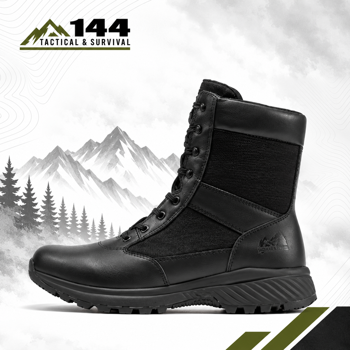 Botas Pro Black Men's 8 inch Side Zipper Military Tactical Boots BP703