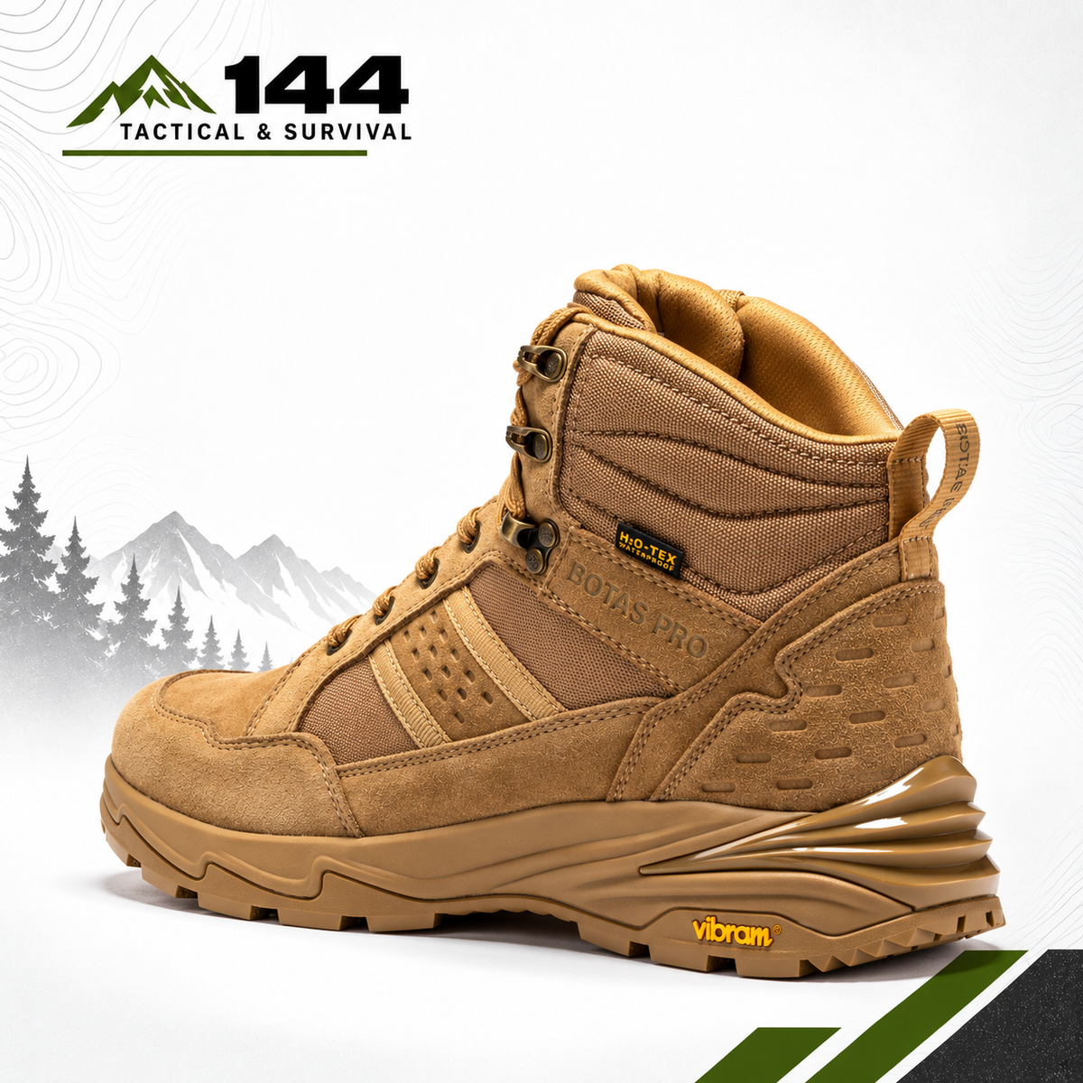 Botas Pro Sand 6 Inch Waterproof Tactical Boots with VIBRAM® Traction Lug Outsole  BP22610