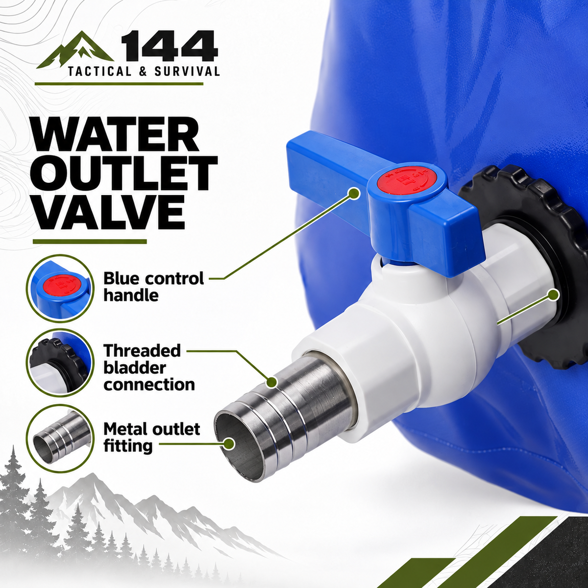 29 Gallon/110L Collapsible PVC Soft Water Storage Bladder.  Camping, Emergency Prep, and Firefighting,