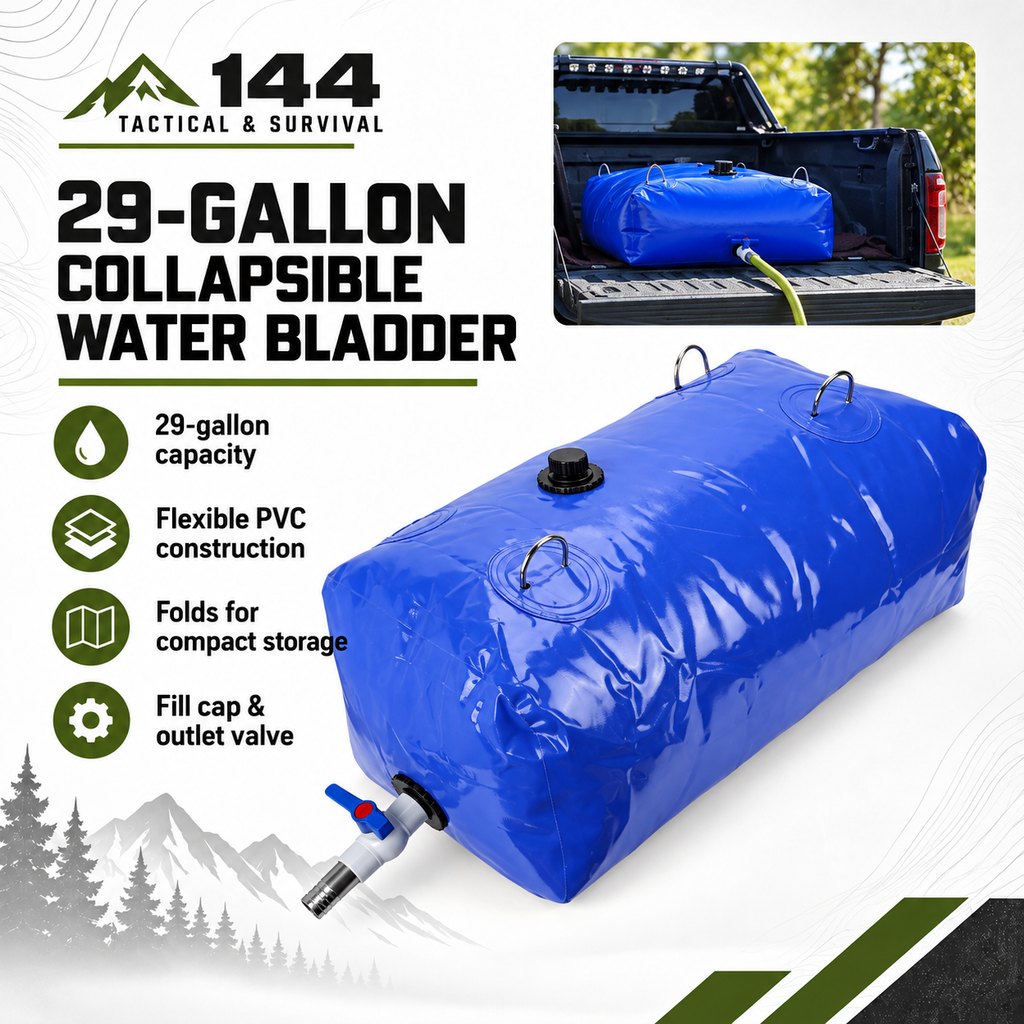 29 Gallon/110L Collapsible PVC Soft Water Storage Bladder.  Camping, Emergency Prep, and Firefighting,