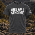 Classic Isaiah 6:8 "HERE AM I, SEND ME Tactical crew neck T-Shirt