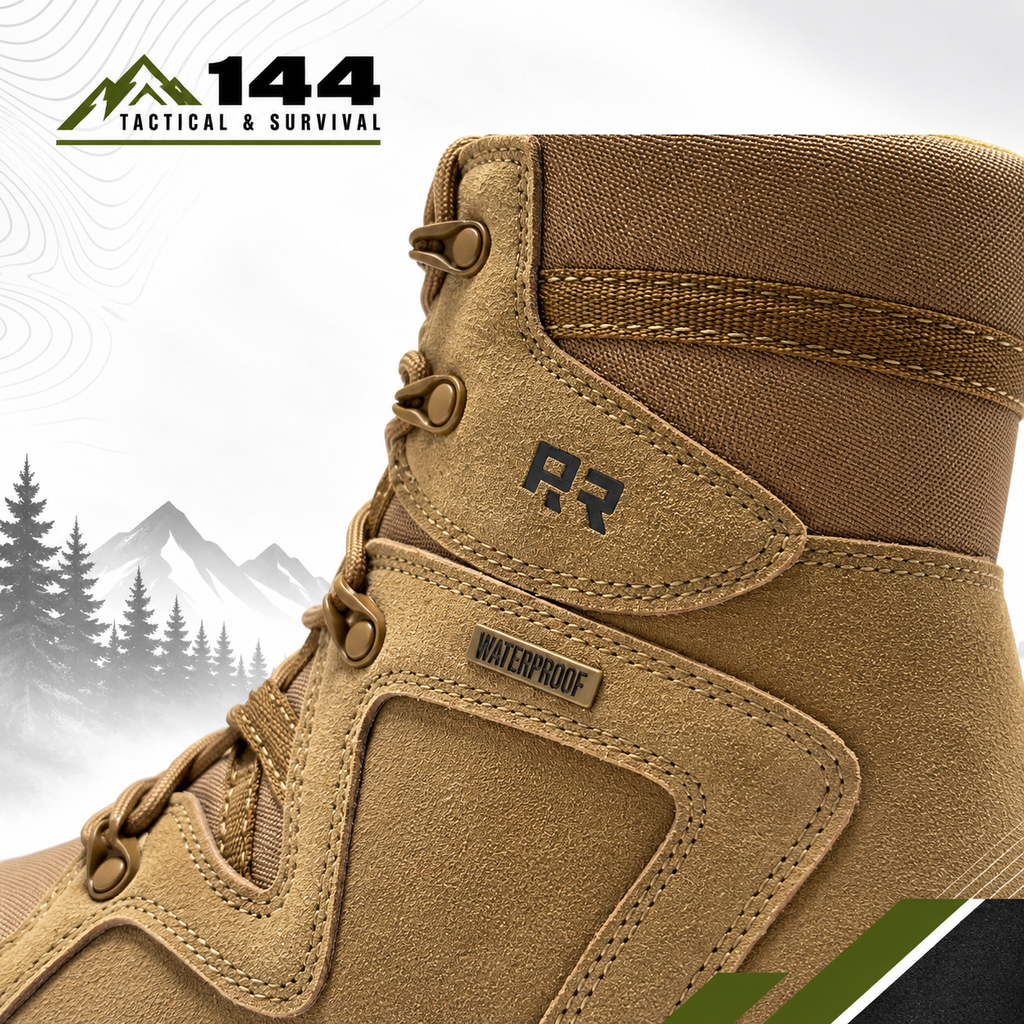 ROCKROOSTER Colmar Coyote 8 inch Suede Leather Waterproof Tactical & Military Boots AB520