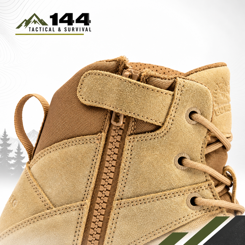 Botas Pro Sand Men's 6 inch Side Zipper Rubber Sole Tactical Boots BMP110