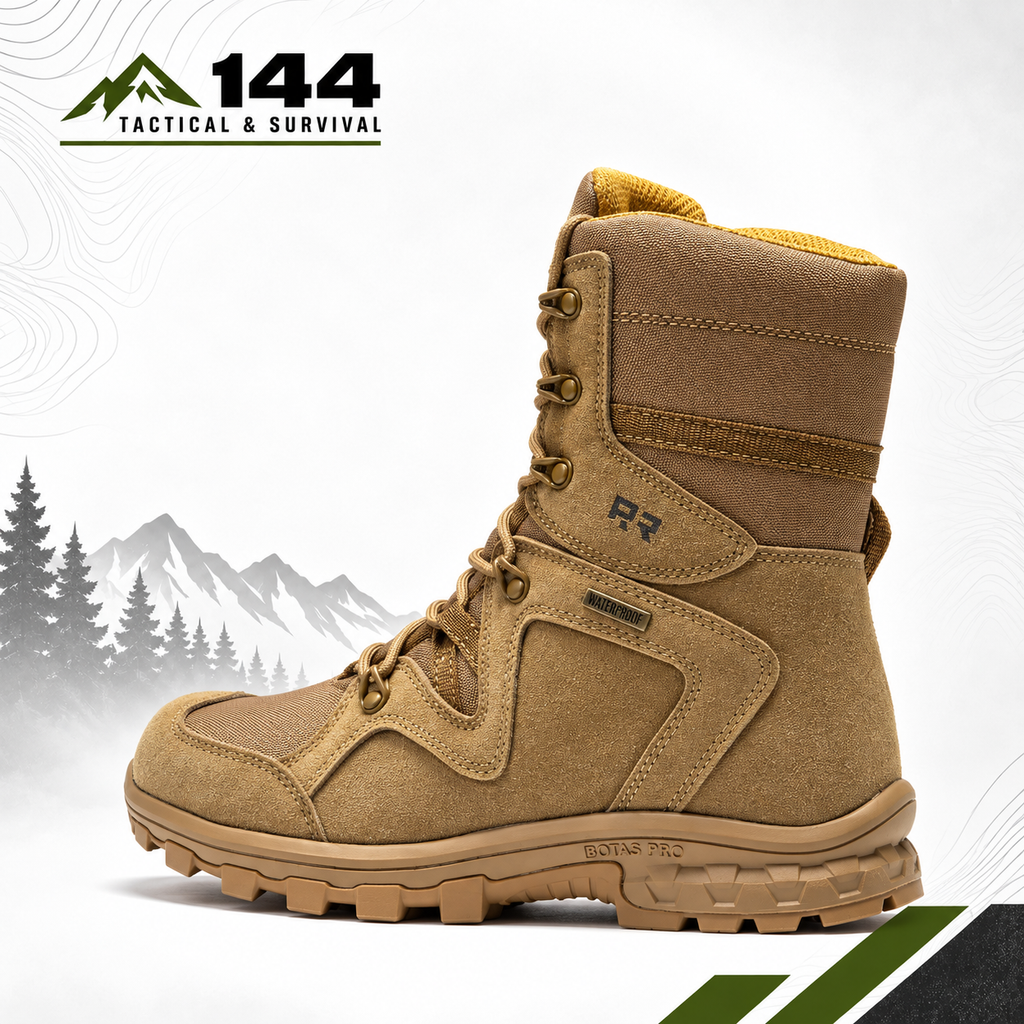 ROCKROOSTER Colmar Coyote 8 inch Suede Leather Waterproof Tactical & Military Boots AB520