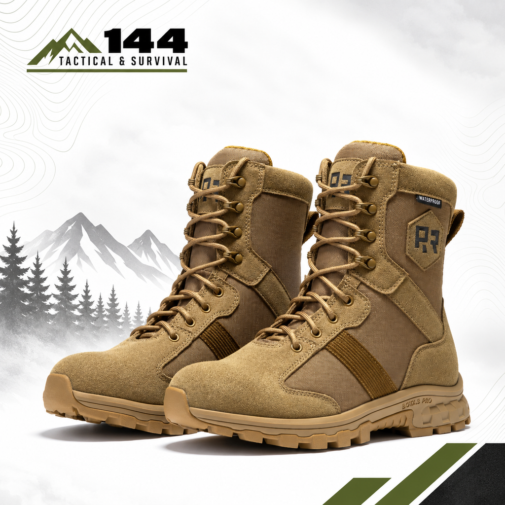 ROCKROOSTER Colmar Coyote 8 inch Suede Leather Waterproof Tactical & Military Boots AB500