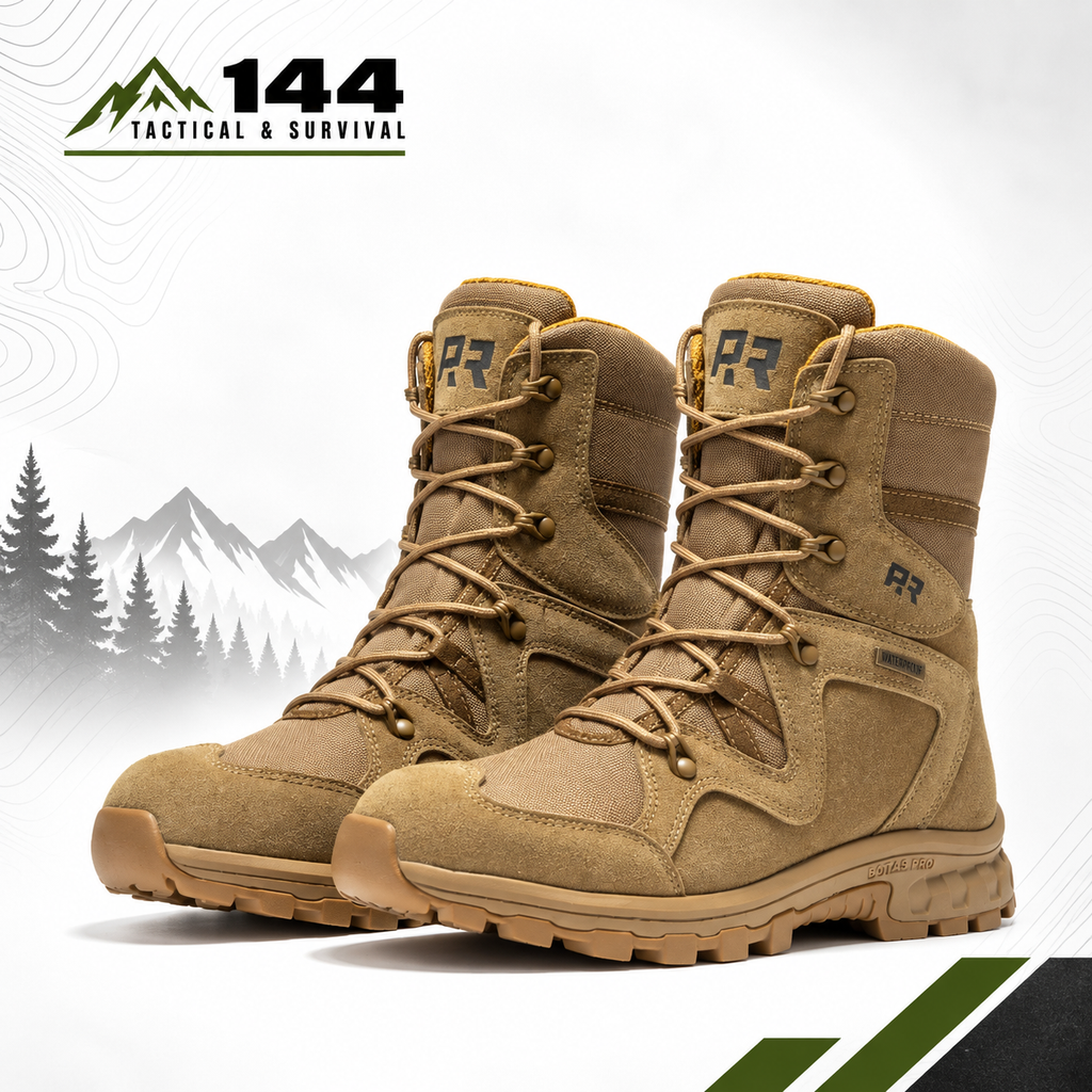 ROCKROOSTER Colmar Coyote 8 inch Suede Leather Waterproof Tactical & Military Boots AB520